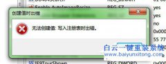Win7系統(tǒng)注冊(cè)表寫(xiě)入出錯(cuò)怎么辦？無(wú)法創(chuàng)建注冊(cè)表項(xiàng)