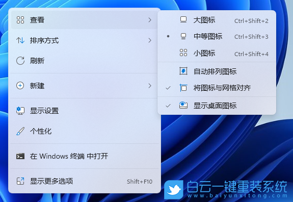 Win11,桌面圖標(biāo)步驟