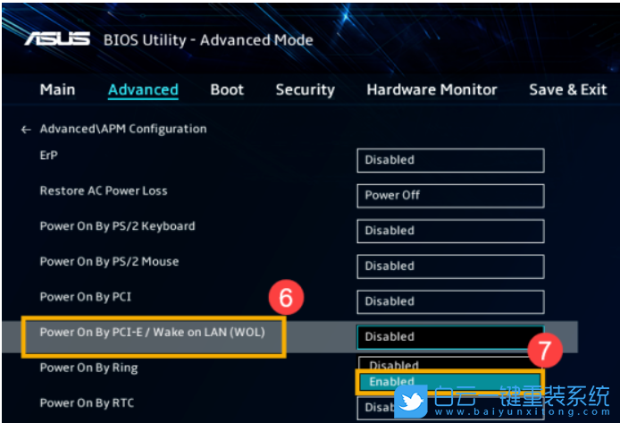 華碩電腦,網(wǎng)絡(luò)喚醒,華碩步驟