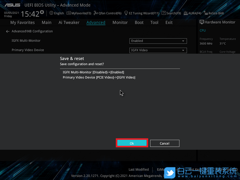 華碩,X570,IGFX步驟